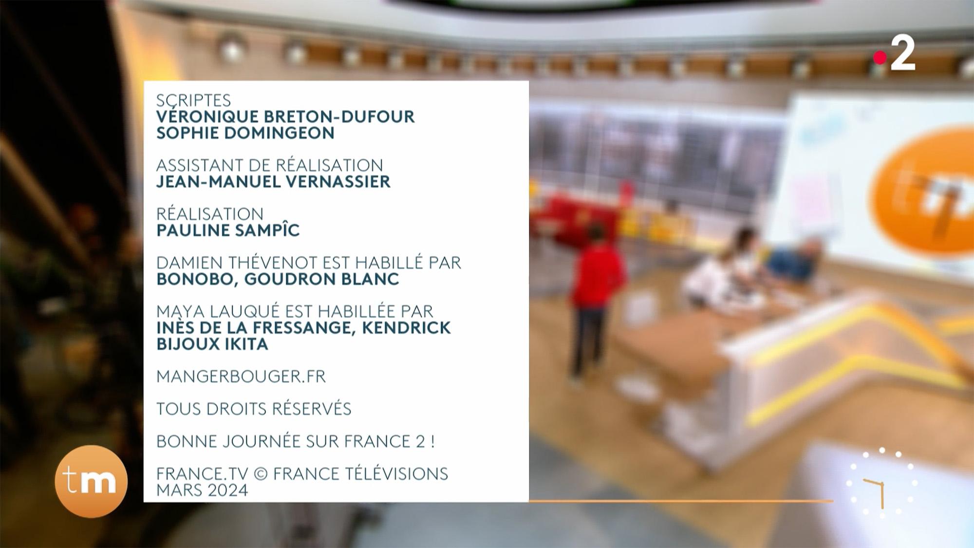 Kendrick, Télématin, France 2