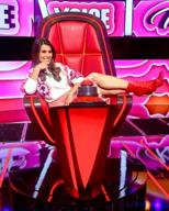 Karine Ferri in Red Kendrick Ankle Boots on The Voice