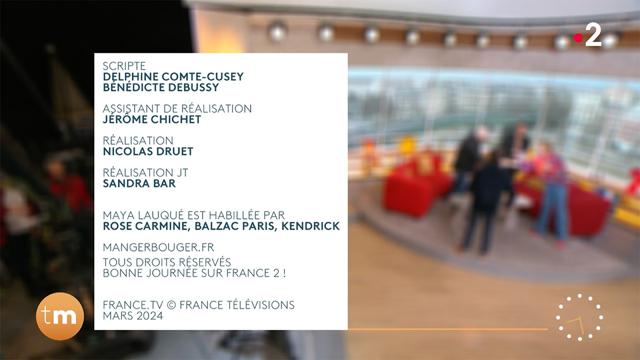 Marie Drucker on France TV in Kendrick