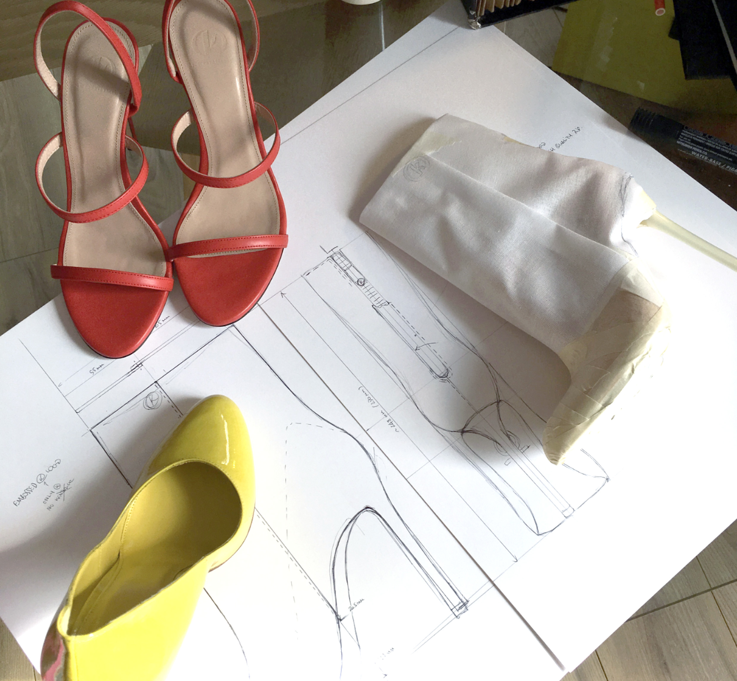 Kendrick ankle boot sketch and form research