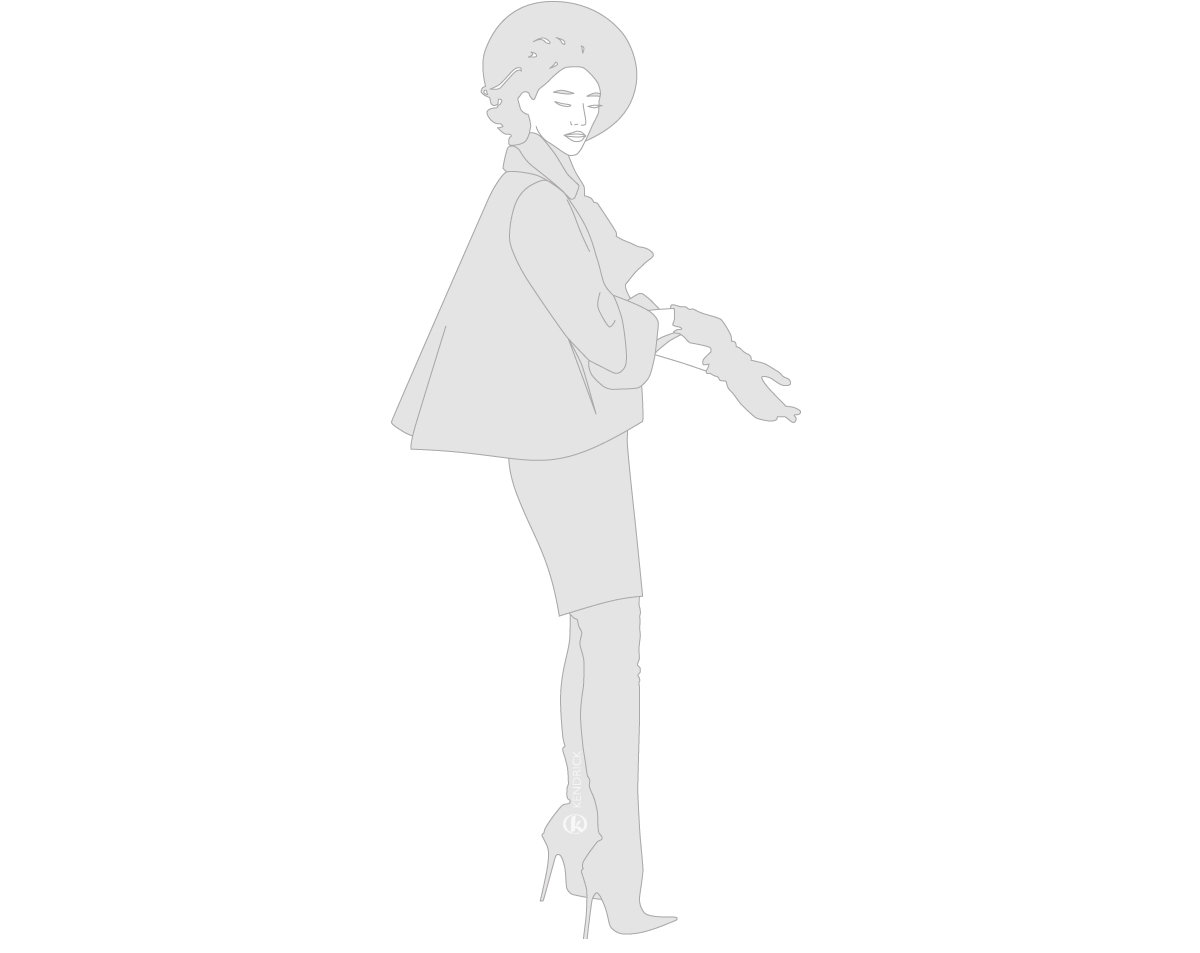 Kendrick silhouette and shoe drawing